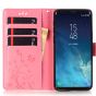 Flip-Case für Galaxy A6 Plus mit Blumen Motiv - Rosa