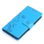 Flipcase für Galaxy S5 Mini mit Blumen Motiv - Blau