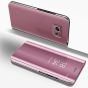 Samsung Galaxy S7 Edge Hülle Clear View Flip Case - Rosa