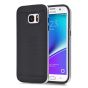 Covercase für Samsung Galaxy S7 in Schwarz / Silber | handyhuellen-24.de