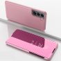 Spiegel Hülle für Samsung Galaxy S21 FE Handytasche Rosa