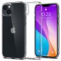 Transparentes, kristallklares Spigen Case für iPhone 14 Plus Hybrid Hülle mit weichem TPU-Silikon Rahmen und robuster Rückseite