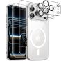 Transparente MagSafe Hülle für iPhone 17 Pro mit Schutzglas & Kameraschutz im Komplettschutz Set