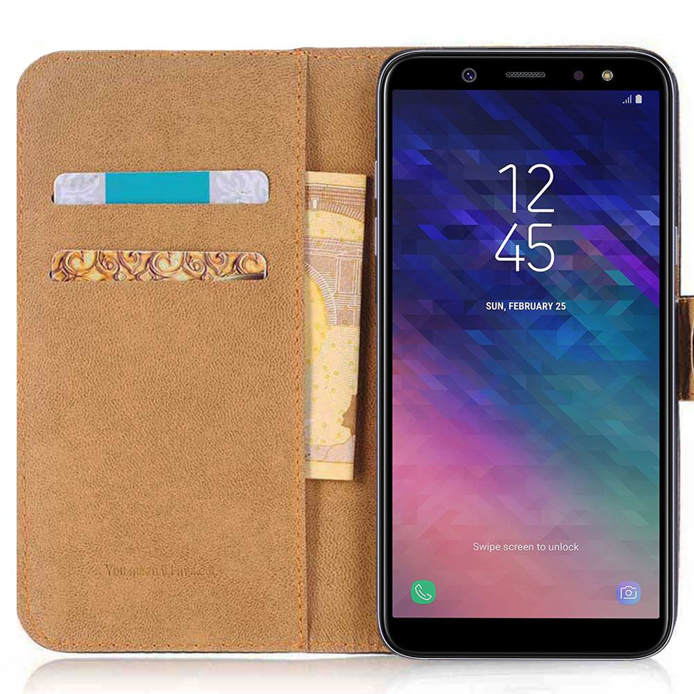 Bookcase für Galaxy A6 Plus Weinrot | handyhuellen-24.de