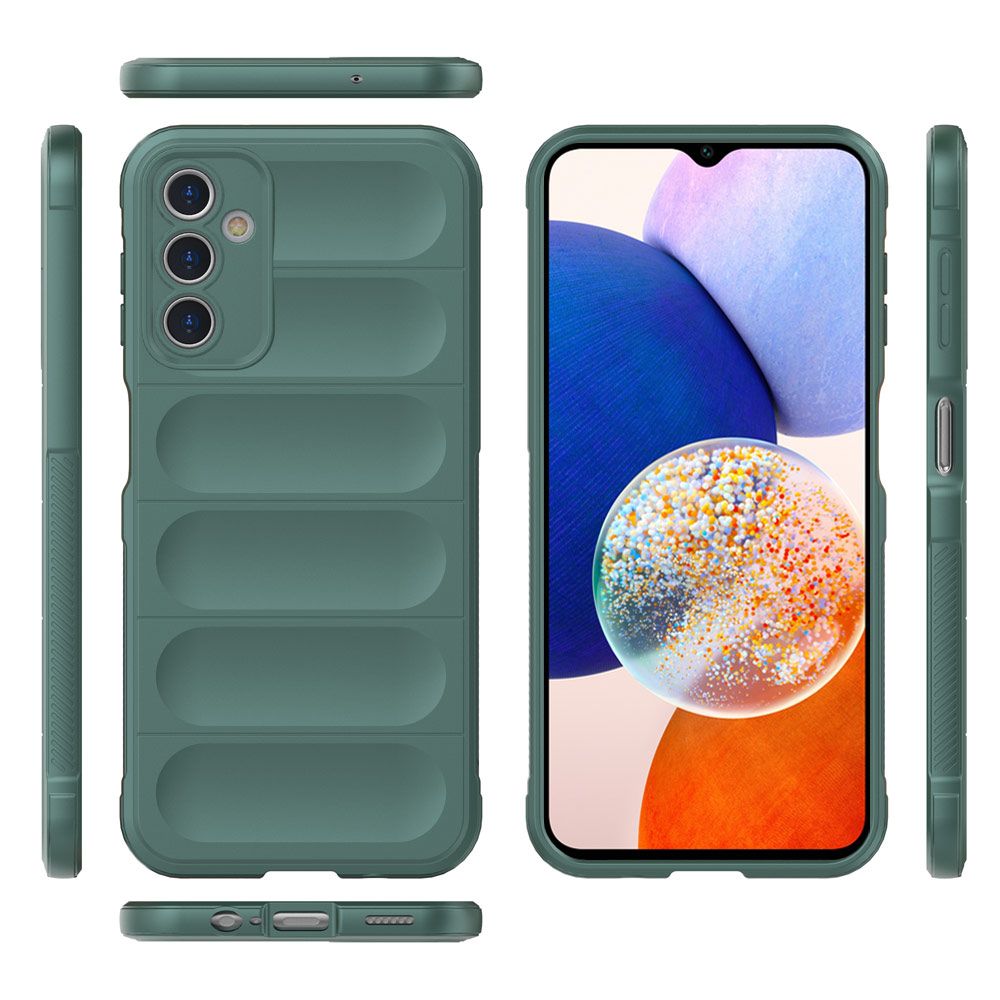 Für Samsung Galaxy A14 5G / 4G Beidseitiger 360 Grad Magnet Hülle Grün