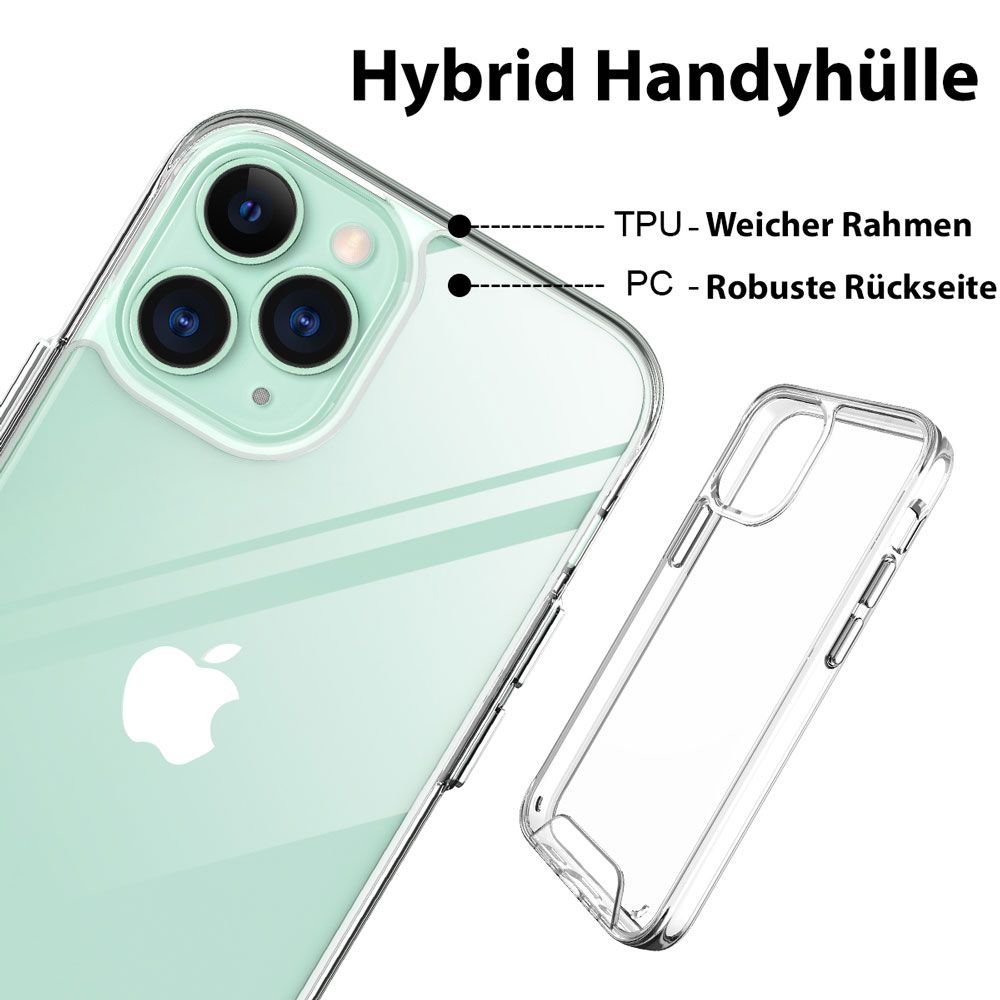 Saii Magnetische Serie iPhone 12/12 Pro Hybrid Hülle - Durchsichtig