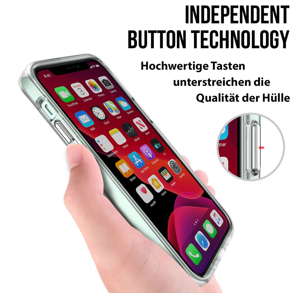 Saii Magnetische Serie iPhone 12/12 Pro Hybrid Hülle - Durchsichtig