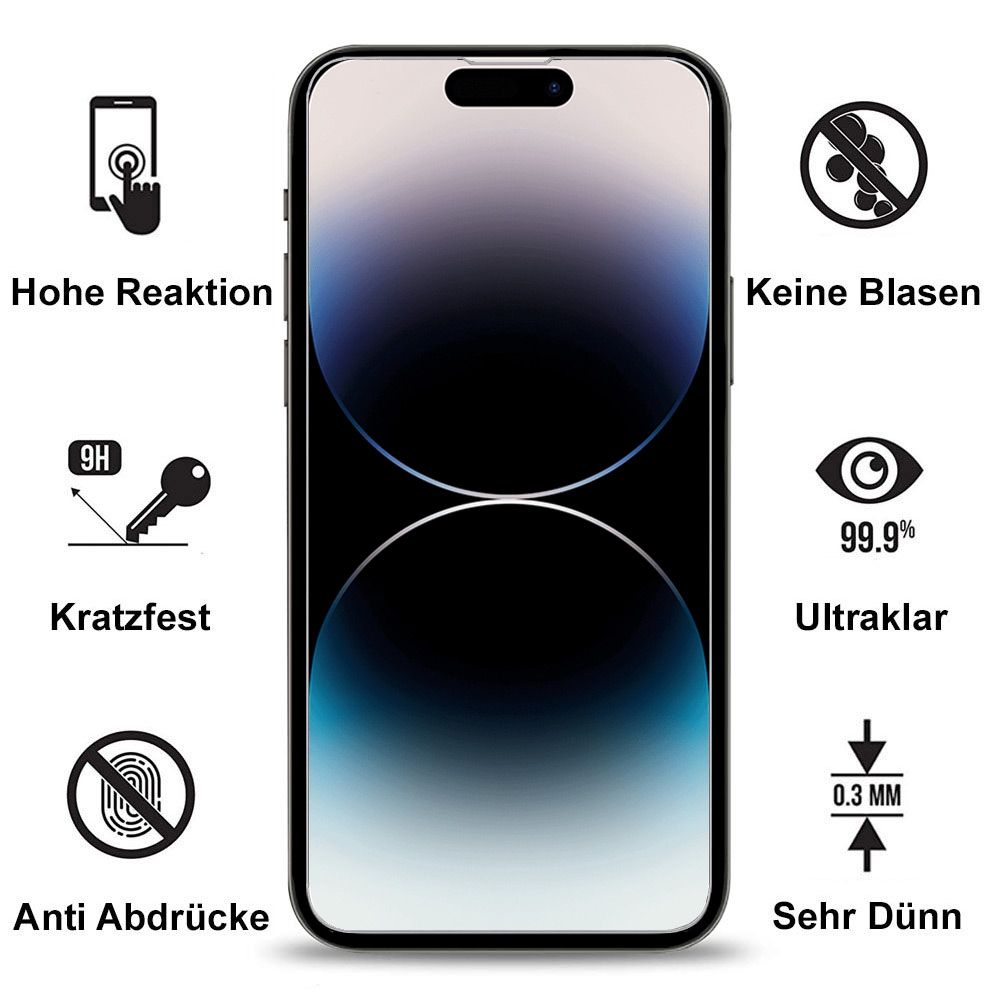 Displayschutzglas & Kameraprotektor für iPhone 14 Pro Max