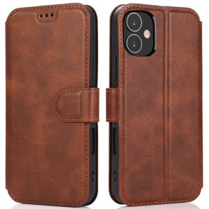 Handytasche für iPhone 17 Hülle Braun Flipcase mit Klappverschluss