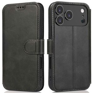 Handytasche für iPhone 17 Pro Hülle Schwarz Flipcase mit Klappverschluss