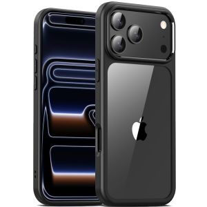 Transparente Handyhülle für iPhone 17 Case Durchsichtig mit schwarzen Rahmen