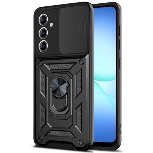 Schutzhülle für Samsung Galaxy A17 (5G) Case Hülle Schwarz mit verschiebbarem Kameraschutz sowie 360° Ringhalter