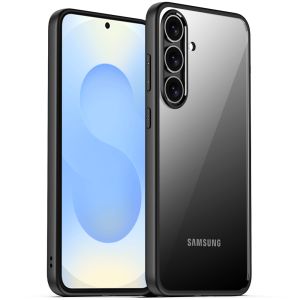 Transparente Hülle für Galaxy S25 Plus mit schwarzen Rahmen