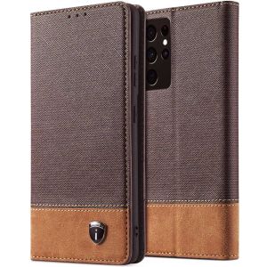Handytasche für Samsung Galaxy S25 Ultra Hülle Flipcase Braun