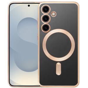 Handyhülle für Samsung Galaxy S26 Hülle mit Kameraschutz MagSafe in Gold Case Transparent