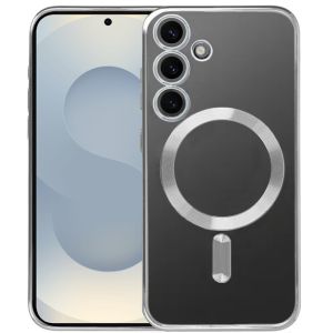 Handyhülle für Samsung Galaxy S26 Plus Hülle mit Kameraschutz MagSafe in Silber Case Transparent