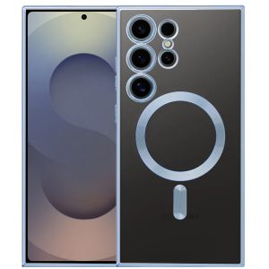 Handyhülle für Samsung Galaxy S26 Ultra Hülle mit Kameraschutz MagSafe in Blau Case Transparent