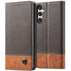 Handytasche für Samsung Galaxy S25 Plus Hülle Flipcase Braun