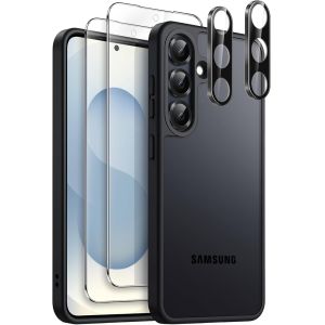 Hülle für Samsung Galaxy S25 mit Displayschutzglas und Kameraschutz