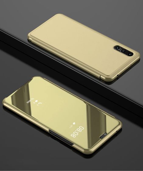 Huawei P20 Lite Hülle Clear View Flip Case - Gold