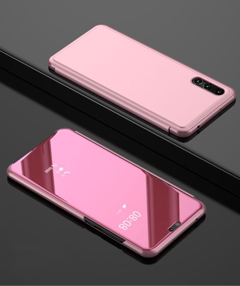 Huawei P20 Lite Hülle Clear View Flip Case - Rosa