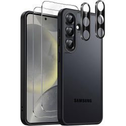 Hülle für Samsung Galaxy S24 mit Displayschutzglas und Kameraschutz