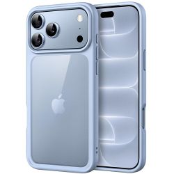 Handyhülle für iPhone 18 Pro Max Case Transparent mit burgundroten Rahmen