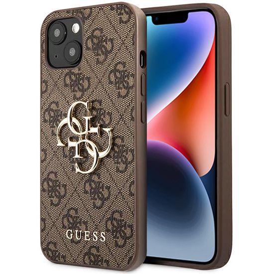 Guess Handyhülle für Apple iPhone 14 Plus Case Braun