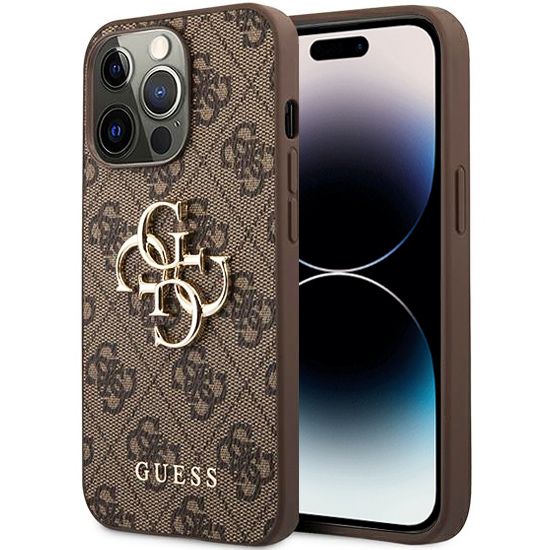 Guess Handyhülle für Apple iPhone 14 Pro Case Braun