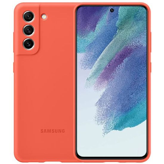 Samsung Original Galaxy S21 FE 5G Silikon Case Koralle