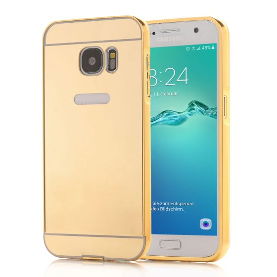 Aluminium Bumper für Samsung Galaxy A3 (2016) in Gold | handyhuellen-24.de