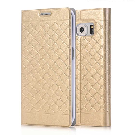 Flipcase für Samsung Galaxy S6 in Gold - glänzend | handyhuellen-24.de