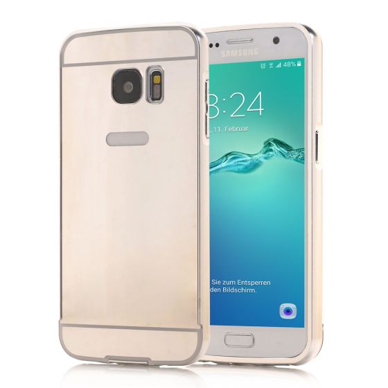 Aluminium Bumper für Samsung Galaxy S6 - spiegelnd/Silber | Versandkostenfrei