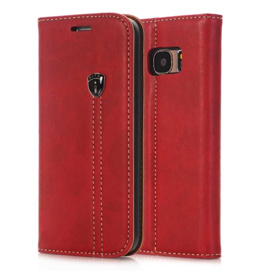 Handytasche für Samsung Galaxy S6 Edge Flipcase in Rot | handyhuellen-24.de