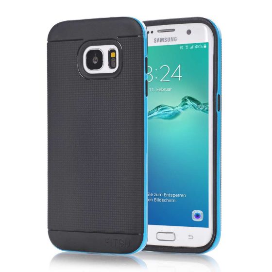 Silikonhülle für Galaxy S6 in Schwarz / Blau | Versandkostenfrei
