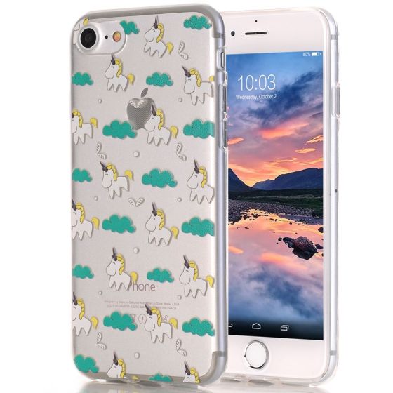 iPhone 8 Plus Silikon Handyhülle - Einhorn