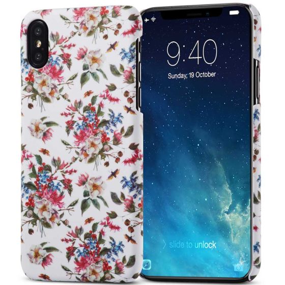 Design Handyhülle für Apple iPhone X mit Blumen Motiv | Ohne Versandkosten | handyhuellen-24.de