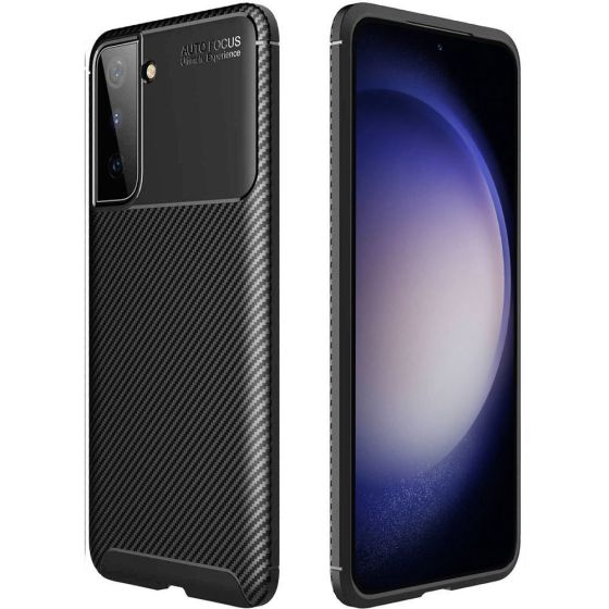 Handyhülle für Samsung Galaxy S23 Plus Case Carbon Schwarz