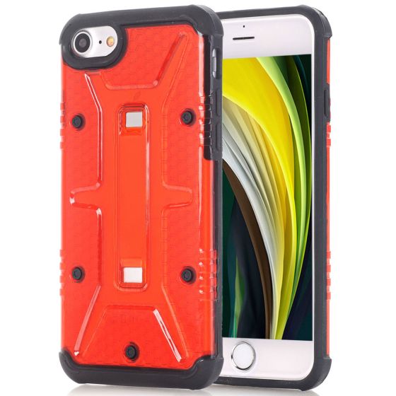 Halbtransparente Hülle für iPhone SE 2020 Case in Rot