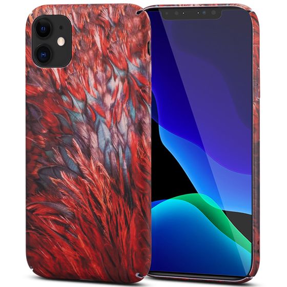 Design Hülle für Huawei Apple iPhone 11 - Rote Federn | Ohne Versandkosten | handyhuellen-24.de