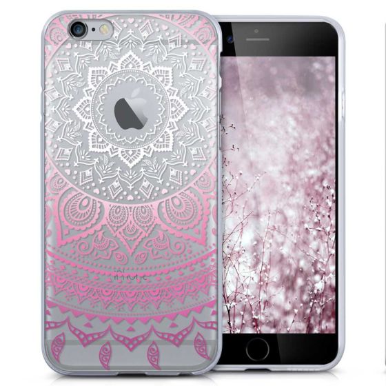 Silikon Hülle für iPhone 7 - Rosa Mandala