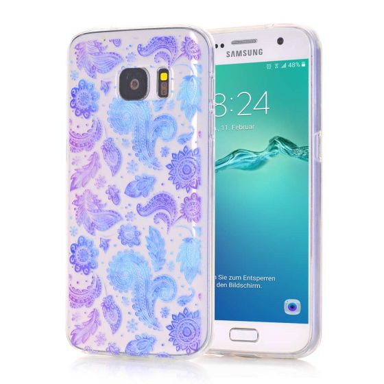 Handyhülle für Samsung Galaxy S7 mit Blumen Motiv