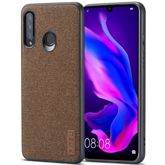 Fitsu Huawei P30 Lite Stoff Hülle in Braun | hh24