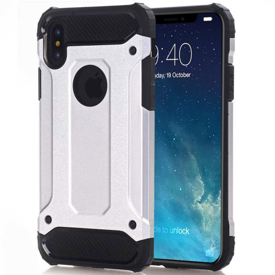 Fitsu iPhone XR Outdoor Hülle Silber | handyhuellen-24.de