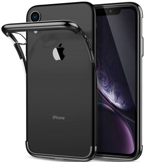 Hülle für Apple iPhone XS Max Transparent mit schwarzen Rahmen | Ohne Versandkosten