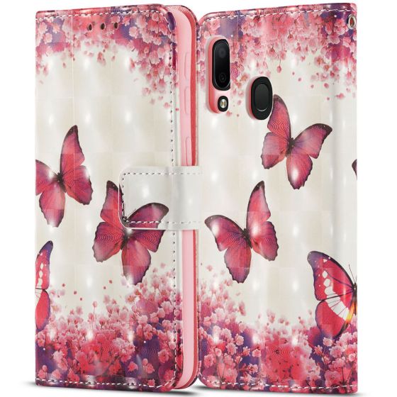 Fitsu Samsung Galaxy A40 Hülle mit Schmetterling Motiv | Versandkostenfrei