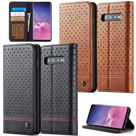 Fitsu Samsung Galaxy S10 Flipcase in Schwarz und Braun