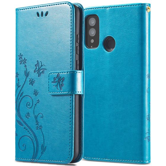 Flipcase für Huawei P Smart 2020 mit Handytasche mit Schmetterling Motiv Blau