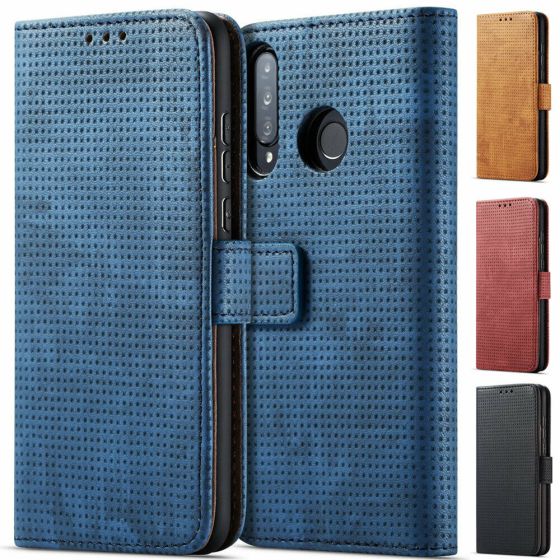 Flipcase für Huawei P30 Lite Handytasche in Schwarz, Braun, Blau und Rot mit Kartenfach sowie Standfunktion