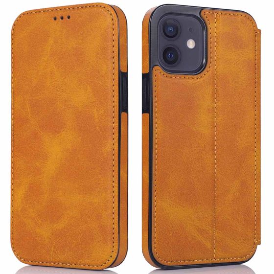 Flipcase für Apple iPhone 11 Handy Tasche Braun